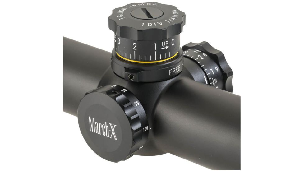 March Scopes 5-50 x 56mm Tactical Knob Rifle Scope, 3/32 MOA DOT, Black MAR1068