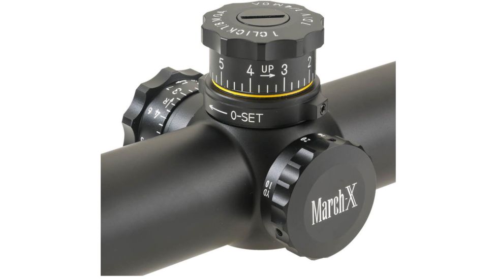 March Scopes 5-50 x 56mm Tactical Knob Rifle Scope, 3/32 MOA DOT, Black MAR1068