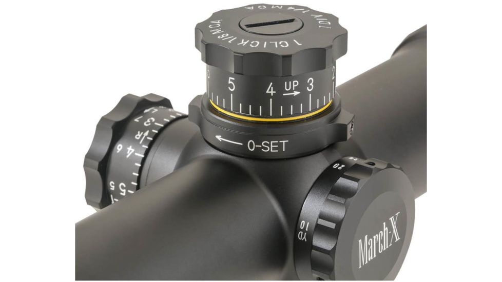 March Scopes 5-50 x 56mm Tactical Knob Rifle Scope, 3/32 MOA DOT, Black MAR1068
