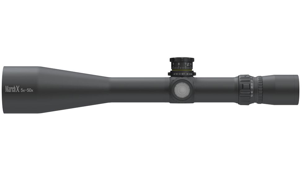 March Scopes 5X-50X56, Tactical Turret Rifle Scope, Mtr-3 Reticle, With Illumination, Black, NSN None, D50V56TI-MTR-3