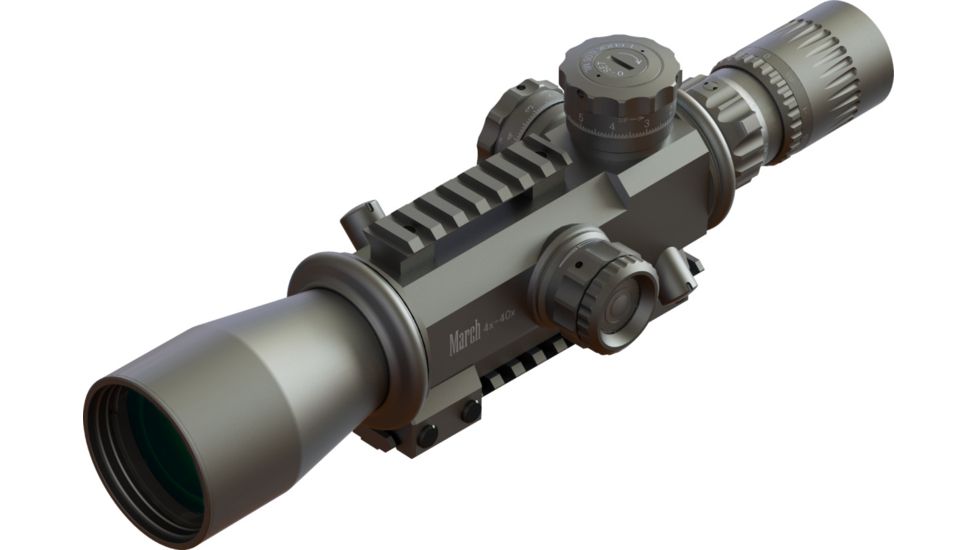 March Scopes High Master Genesis 4X-40X52G, Tactical Turret Rifle Scope, Fml-3 Reticle, With Illumination, Black, NSN None, D40V52GFIML-FML-3