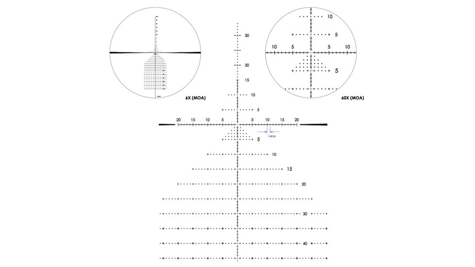 March Scopes High Master Genesis 6X-60X56G, Tactical Turret Rifle Scope, Fma-Mt Reticle, With Illumination, Black, NSN None, D60V56GFIMA-FMA-MT