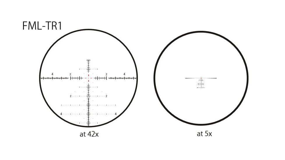 March Scopes High Master Wide Angle 5X-42X56, Tactical Turret Rifle Scope, FML-TR1 Reticle,, With Illumination, Black, NSN None, D42HV56WFIML-FML-TR1