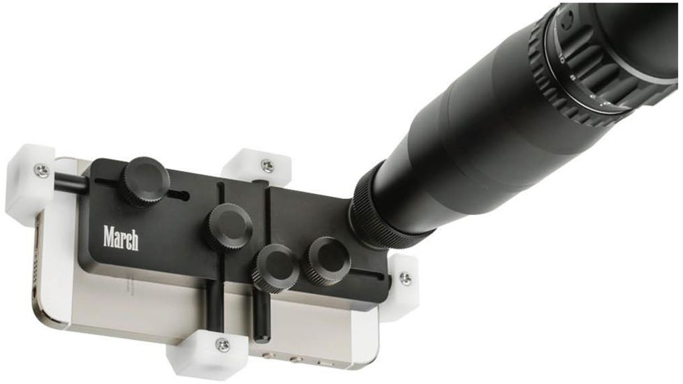 March Scopes Smartphone Adapter for March Rifle Scopes, Black, DA367-0