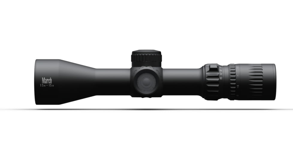 March Scopes 1.5-15X42 Tactical Turret Riflescope, MML Reticle, With 6-level Illumination, Black, SFP, Black, D15V42TIML, MML Reticle