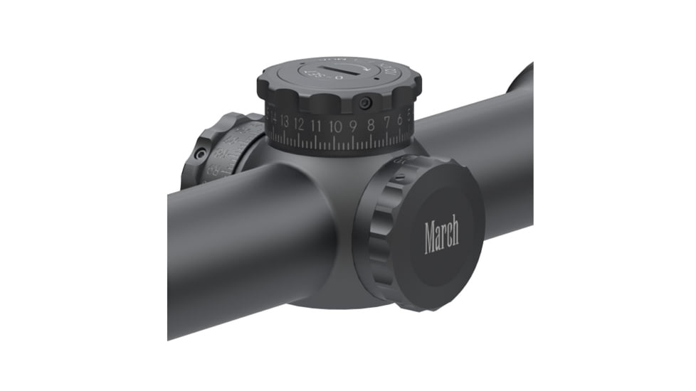 March Scopes 2.5-25X42mm Tactical Turret Rifle Scope, 30mm Tube, SFP, MTR-4 Reticle, Black, NSN None, D25V42TM MTR-4 Reticle