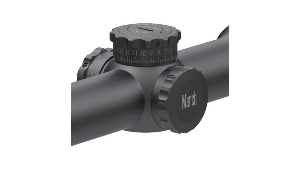 March Scopes Rifle Scope, 2.5-25x52mm, 30mm Tube, Second Focal Plane, MTR-4 Reticle, Matte, Black, D25V52TM MTR-4 Reticle
