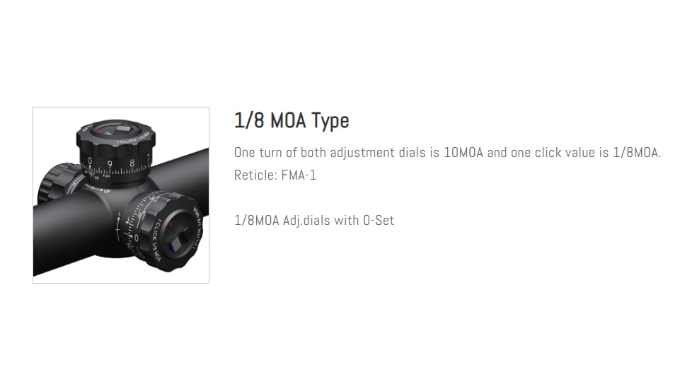 March Scopes 5X-40X56mm Genll, Tactical Turret Rifle Scope, FMA-2 Reticle, 34mm Tube, FFP, Black, D40V56FMA8-G2 FMA-2