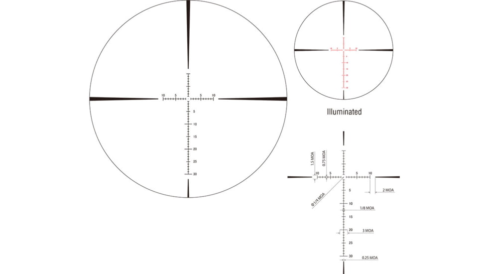 March Scopes 5X-40X56mm Genll, Tactical Turret Rifle Scope, FMA-1 Reticle, 34mm Tube, FFP, With 6-level Illumination, Black, D40V56FIMA8-G2 FMA-1
