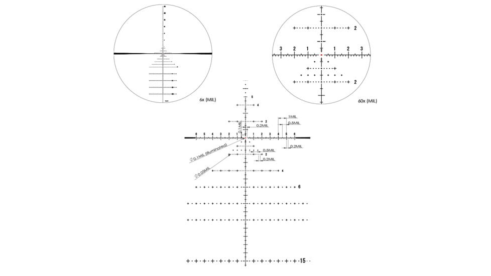March Scopes 6X-60X56mm Tactical Turret Rifle Scope, FML-MT Reticle,With 6-level Illumination, Black, D60V56GFIML10 FML-MT