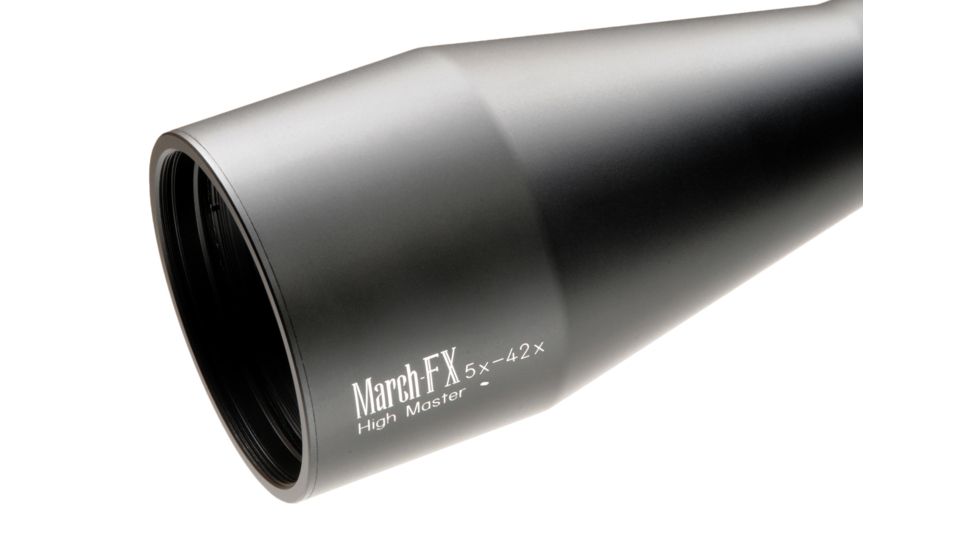 March Scopes High Master Wide Angle 5X-42X56, Tactical Turret Rifle Scope, FML-TR1 Reticle,, With Illumination, Black, NSN None, D42HV56WFIML-FML-TR1
