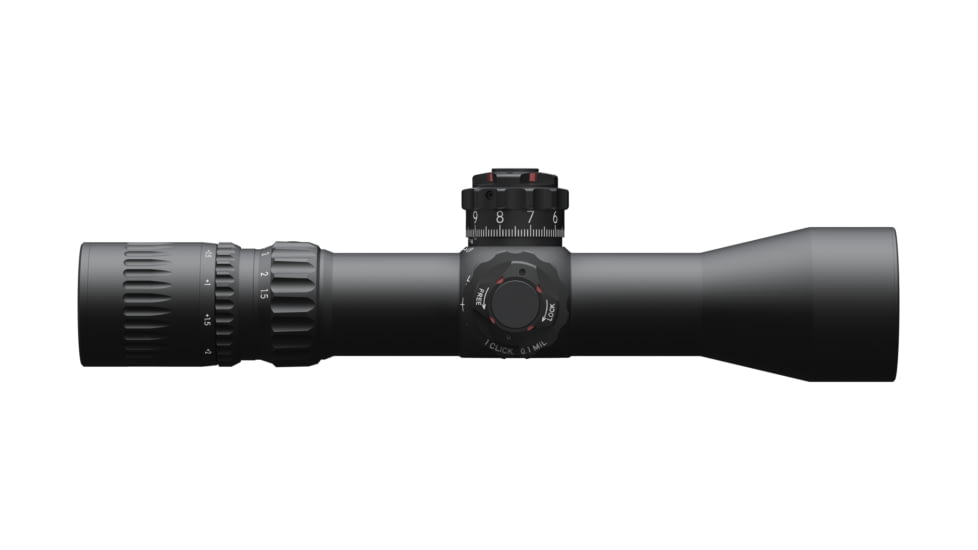 March Scopes Lockable Tactical Turrets 1.5-15x42mm Riflescope, 34mm Tube, Dual FFP+SFP, DR-TR2B Reticle, Black, DE0524