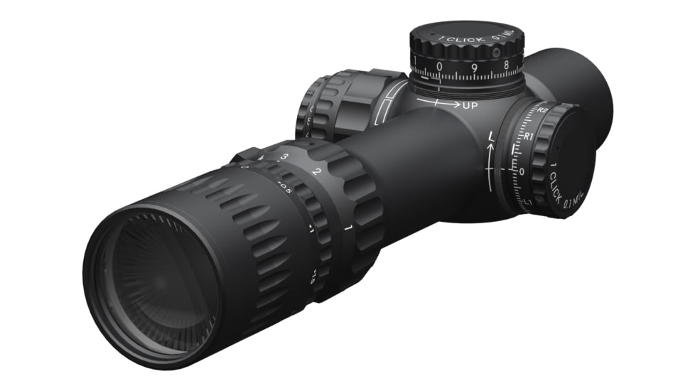 March Scopes March-F Normal 1-10x24mm LPVO 30mm Tube Rifle Scope w/Custom Unimount, First Focal Plane, DR-TR1FB Reticle, Black, D10SV24FDIMLN-P-DR-TR1FB