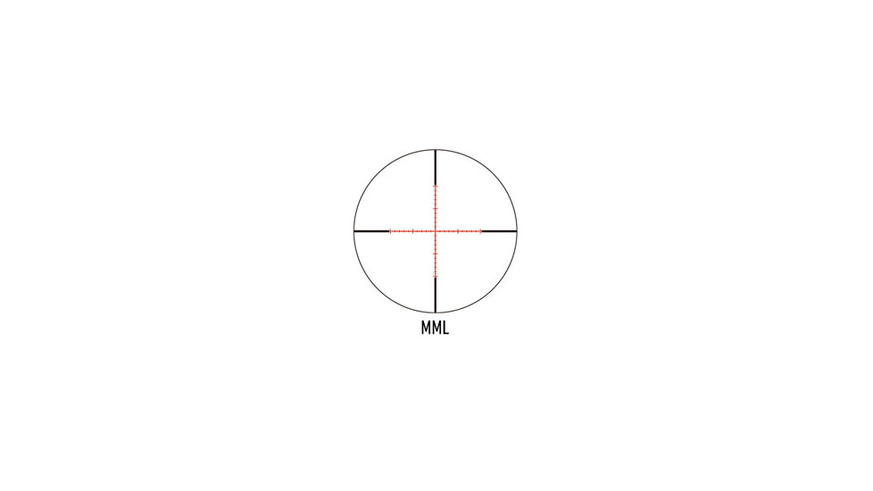 March Scopes Normal Turret 2.5-25x52mm, 30mm Tube, Second Focal Plane, MML Reticle, MIL, Black, D25V52IMLMML Reticle