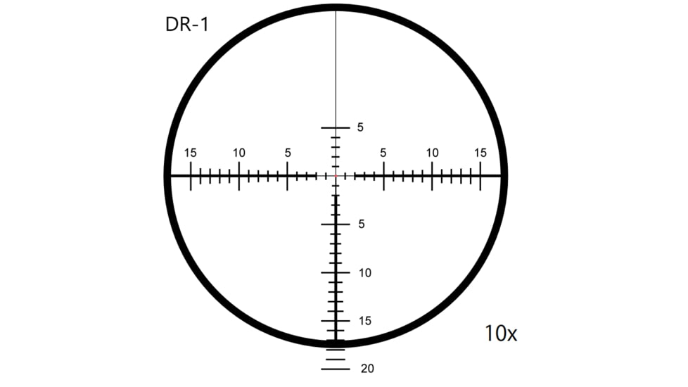 March Scopes Normal Turret Rifle Scope, 1-10x24mm, 30mm tube, DR-1 Reticle, w/6-level Illumination, w/Custom Unimount, Black, NSN None, D10SV24FIMLN-P DR-1 reticle