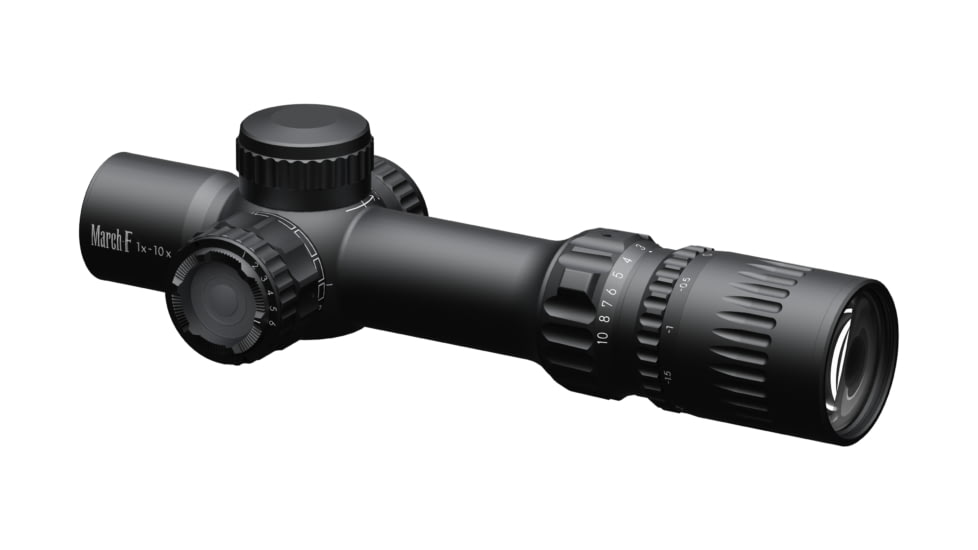 March Scopes Normal Turret Rifle Scope, 1-10x24mm, 30mm tube, DR-TR1 Reticle, w/6-level Illumination, Black, NSN None, D10SV24FIMLN DR-TR1 Reticle