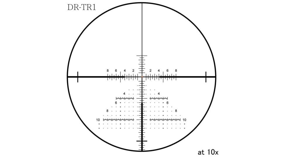 March Scopes Normal Turret Rifle Scope, 1-10x24mm, 30mm tube, DR-TR1 Reticle, w/6-level Illumination, Black, NSN None, D10SV24FIMLN DR-TR1 Reticle