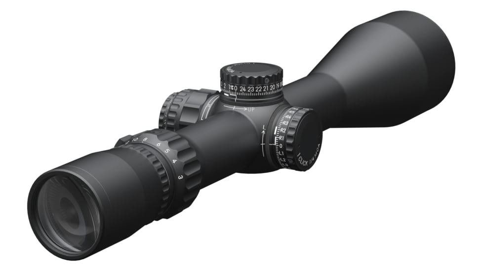 March Scopes Normal Turrets 3-24x52mm Rifle Scope, 30mm Tube, First Focal Plane, FML-TR1H Reticle, MIL, Black, DE0521