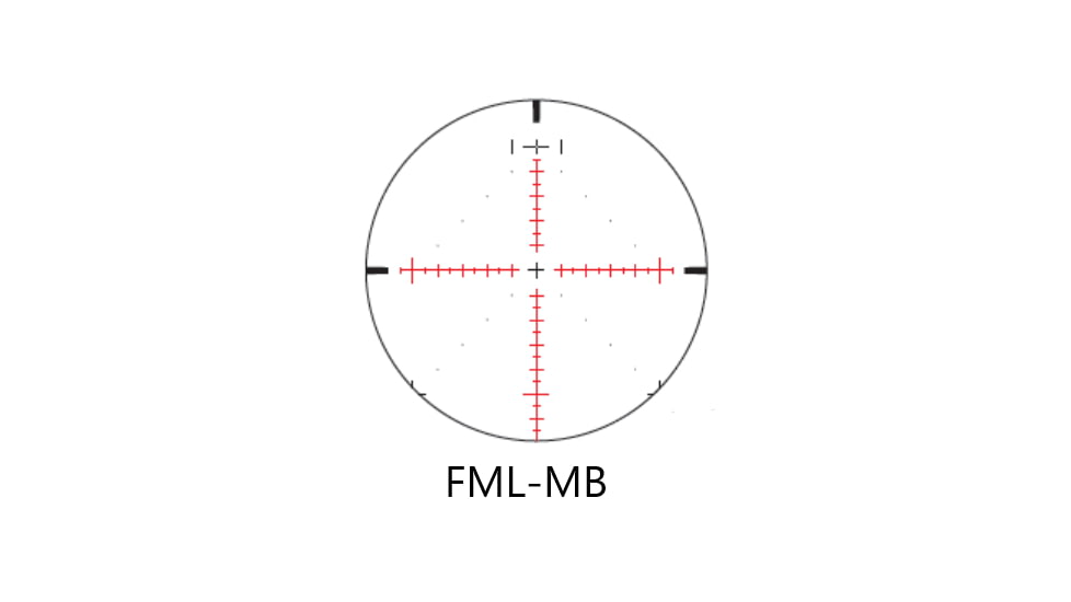 March Scopes Normal Turrets 3-24x42mm Rifle Scope, 30mm Tube, First Focal Plane, FML-MB Reticle, MIL, Black, D24V42FIMLNFML-MB Reticle