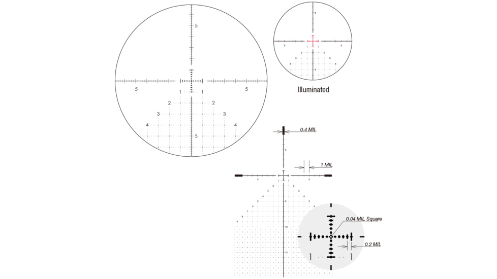 March Scopes Normal Turrets 3-24x42mm Rifle Scope, 30mm Tube, First Focal Plane, FML-T1 Reticle, MIL, Black, D24V42FIMLNFML-T1 Reticle