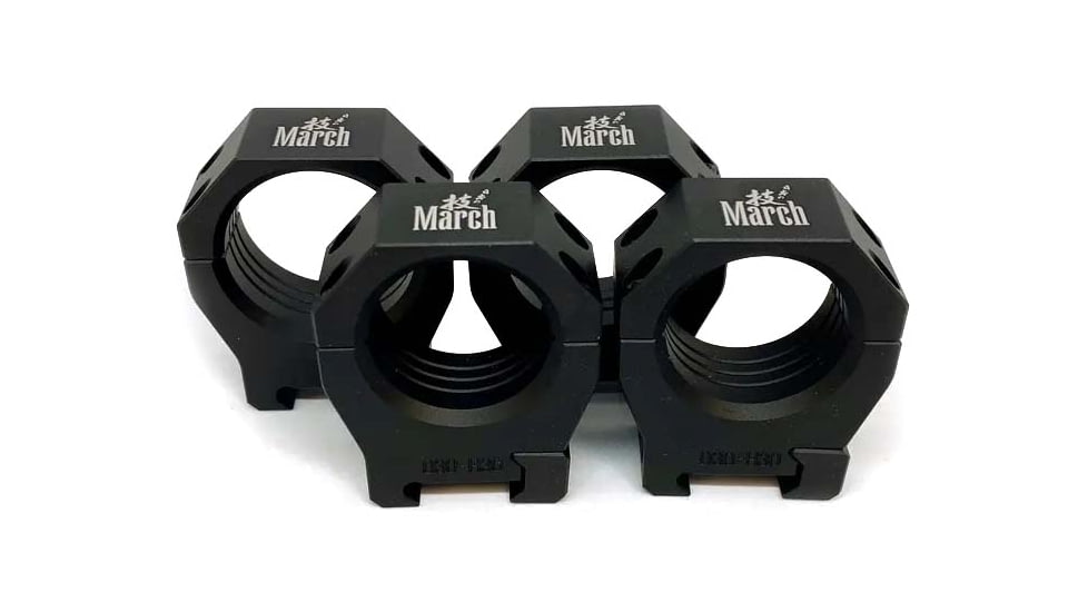 March Scopes Picatinny Rifle Scope Rings, 34mm Diameter / Height 37mm, Black, PC34H37