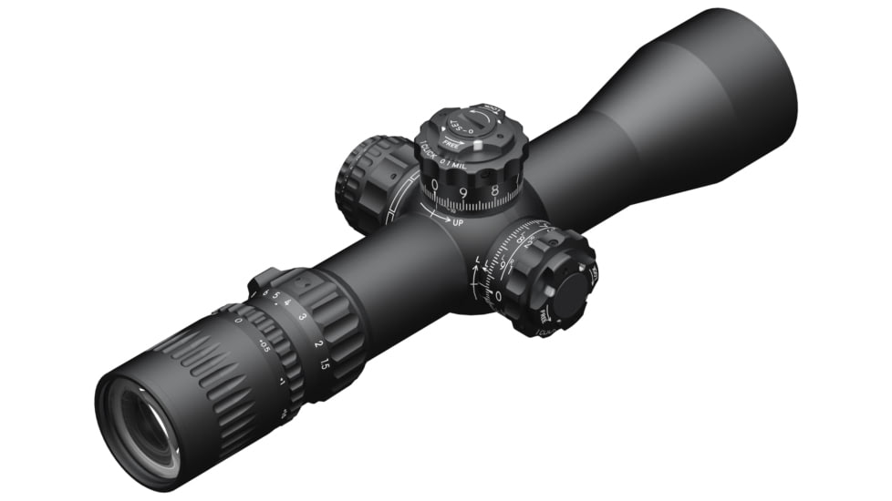 March Scopes Rifle Scope, 1.5X-15X42mm, FFP, DR-TR2 Reticle, w/ 6-level Illumination, Black, D15V4