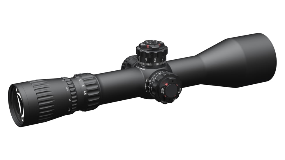 March Scopes Rifle Scope, 4.5-28x52mm, FFP, FML-LDK Reticle, Shuriken Lock Turrets, Black, D281