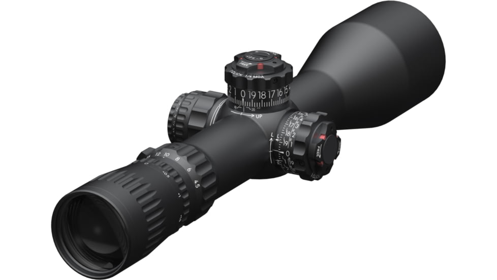 March Scopes Rifle Scope, 4.5-28x52mm, FFP, FML-3 Reticle, With 6-level Illumination, Shuriken Lock Turrets, Black, D28H