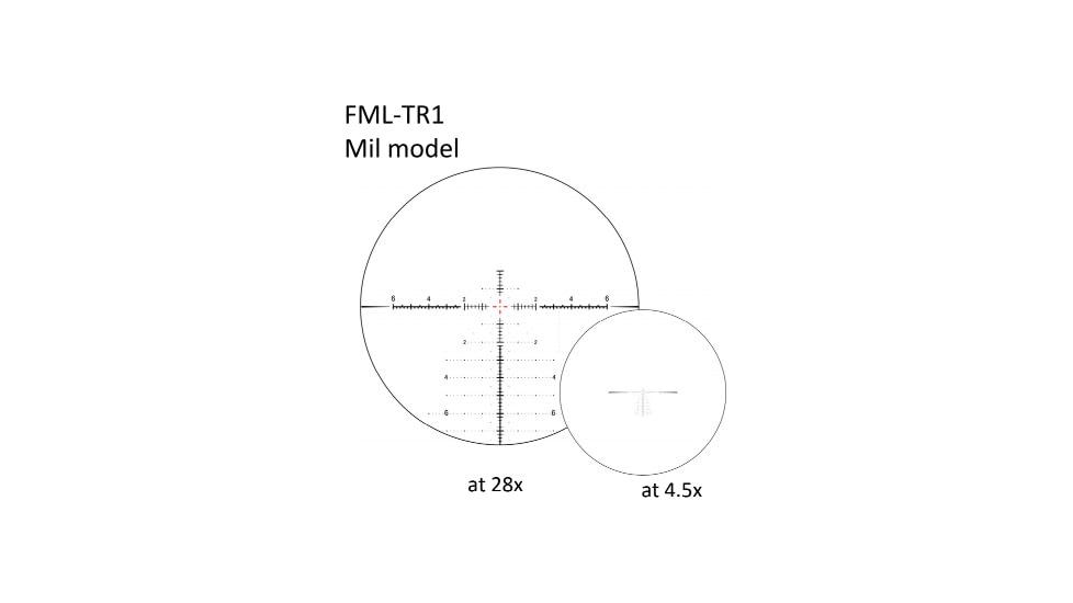 March Scopes Wide Angle 4.5-28x52mm Rifle Scope With Lockable Shuriken Turrets, 34mm Tube, First Focal Plane, FML-TR1 Reticle, Black, DE0386