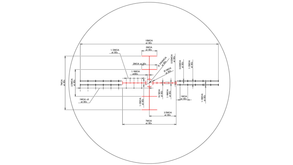 March Scopes SFP MOA High Master Wide Angle Majesta 8-80x56mm Riflescope, MTR-WFD Reticle, Dark Grey, D80HV56WGRMTR-WFD