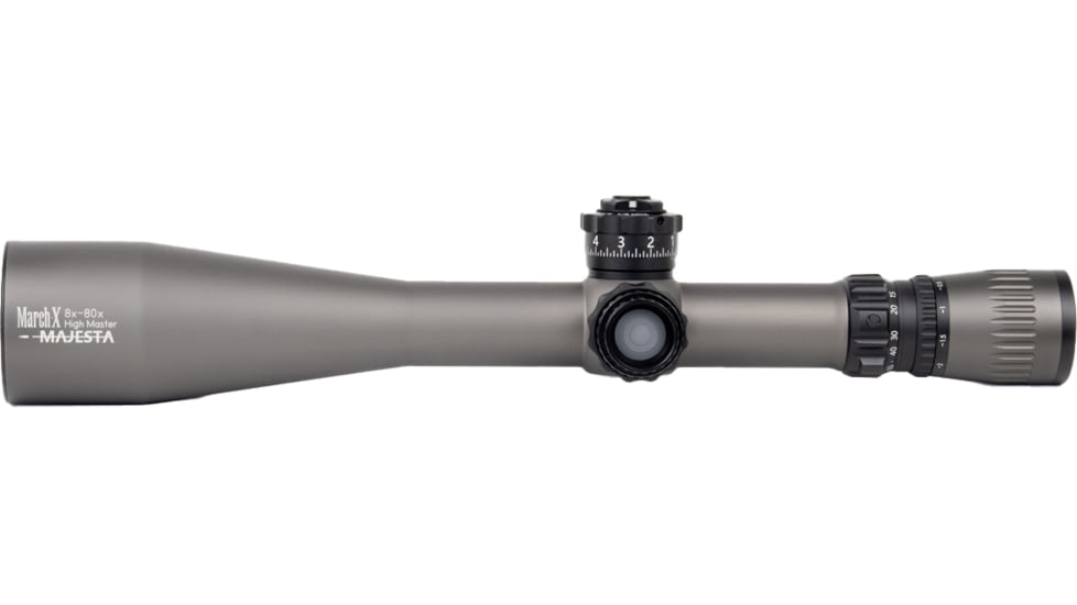 March Scopes SFP MOA High Master Wide Angle Majesta 8-80x56mm Riflescope, MTR-WFD Reticle, Dark Grey, Dark Grey, D80HV56WGRMTR-WFD