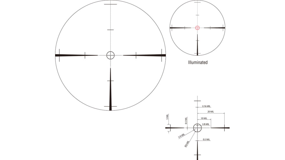 March Scopes Shorty 1-10x24mm Riflescope with Shuriken lockable turrets, FMC-1 Reticle, Black, Black, D10SV24LXFMC-1