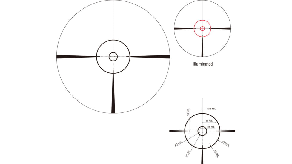 March Scopes Shorty 1-10x24mm Riflescope with Shuriken lockable turrets, FMC-2 Reticle, Black, Black, D10SV24LXFMC-2