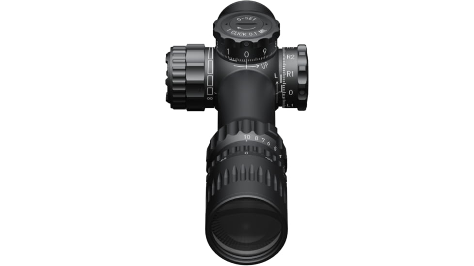 March Scopes Tactical Turret Rifle Scope, 1-10x24mm, 30mm tube, DR-TR1 Reticle, w/6-level Illumination,, Black, NSN None, D10SV24FIML DR-TR1 Reticle