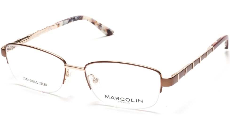 Marcolin MA5015 Eyeglass Frames - Matte Light Brown Frame Color, Matte Light Brown Lens Color