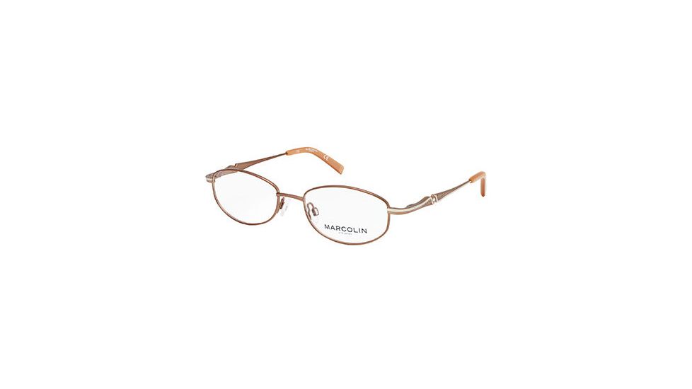 Marcolin MA7303 Eyeglass Frames - Shiny Light Bronze Frame Color