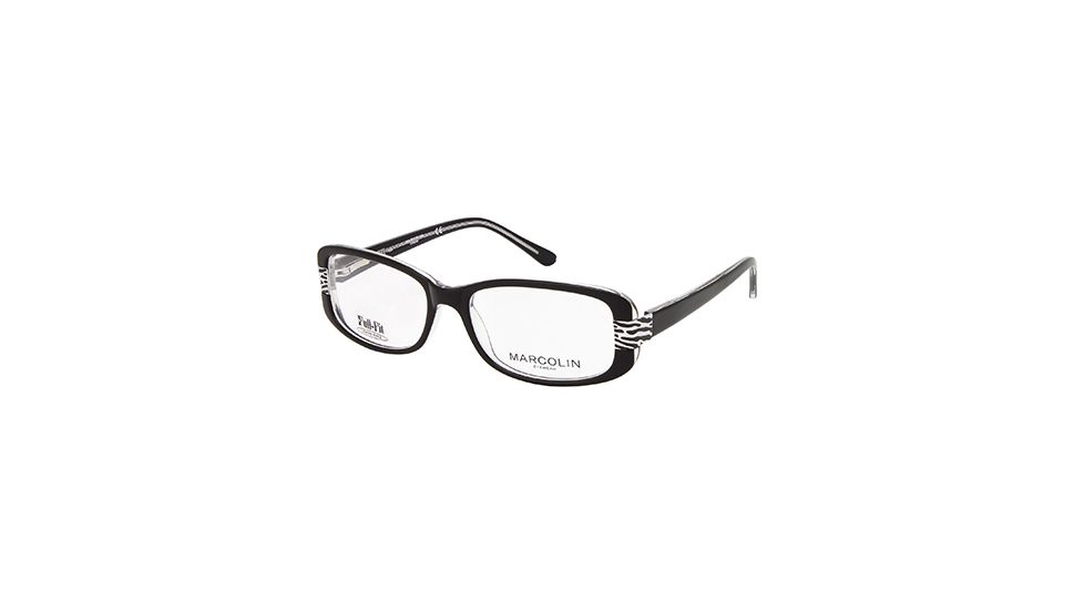 Marcolin MA7309 Eyeglass Frames - Black/Crystal Frame Color