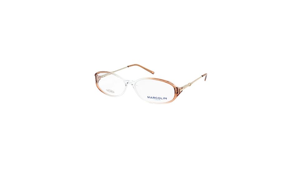 Marcolin MA7324 Eyeglass Frames - Shiny Light Brown Frame Color