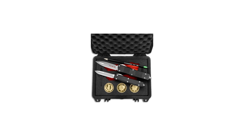 Marfione Custom Knives John Wick Continental Set Combat Troodon and Ultratech, Black Handle, Black/Silver, One Size, BHQ-71484