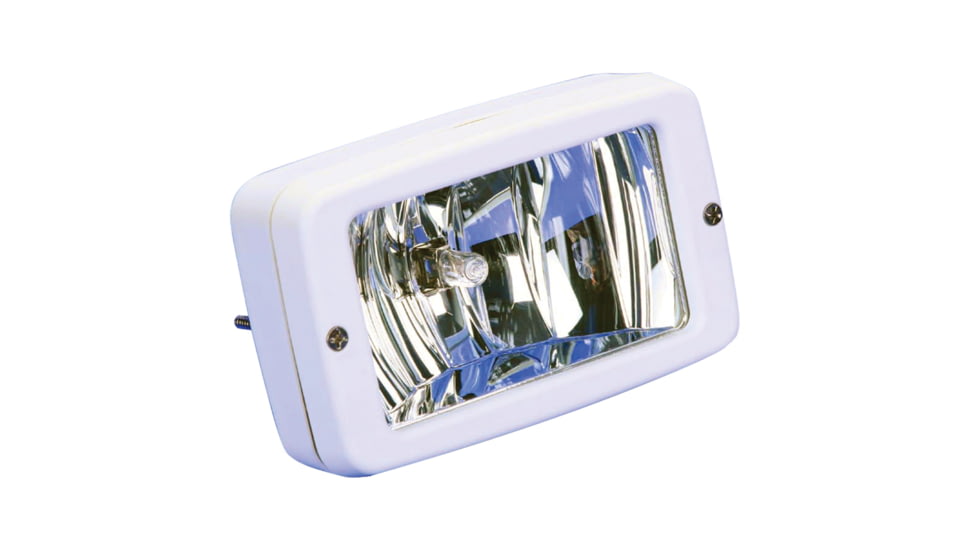 Marinco 12V 55W Flush Mount Halogen Deck Lamp, White, ML-005NWW