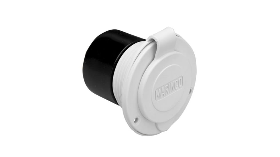 Marinco 15A 125V On-Board Charger Inlet - Front Mount - White 60025