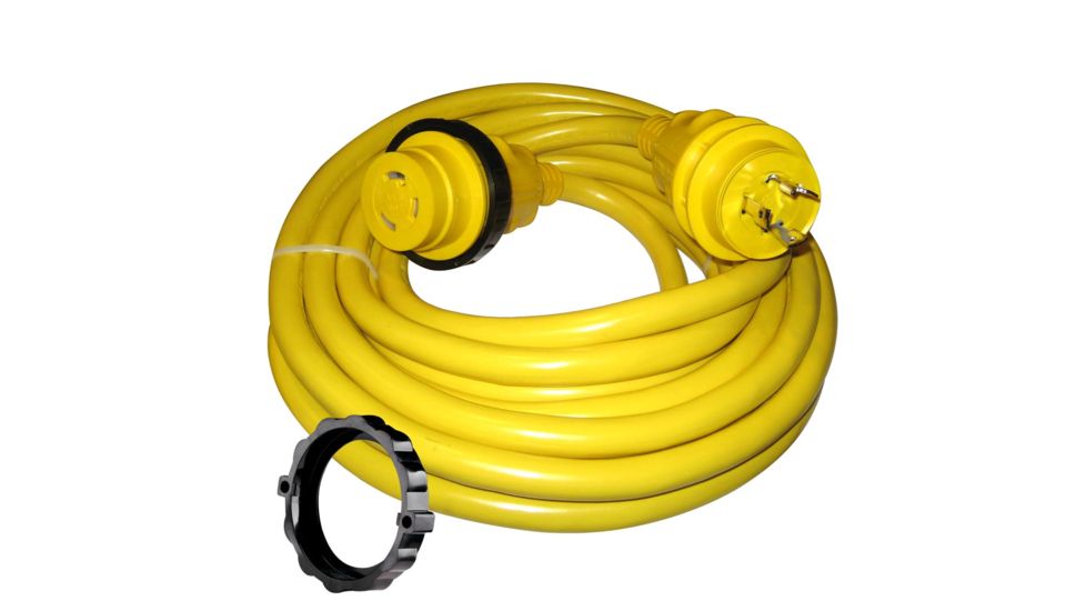 Marinco 30 Amp Power Cord Plus Cordset - 35' - Yellow 56181