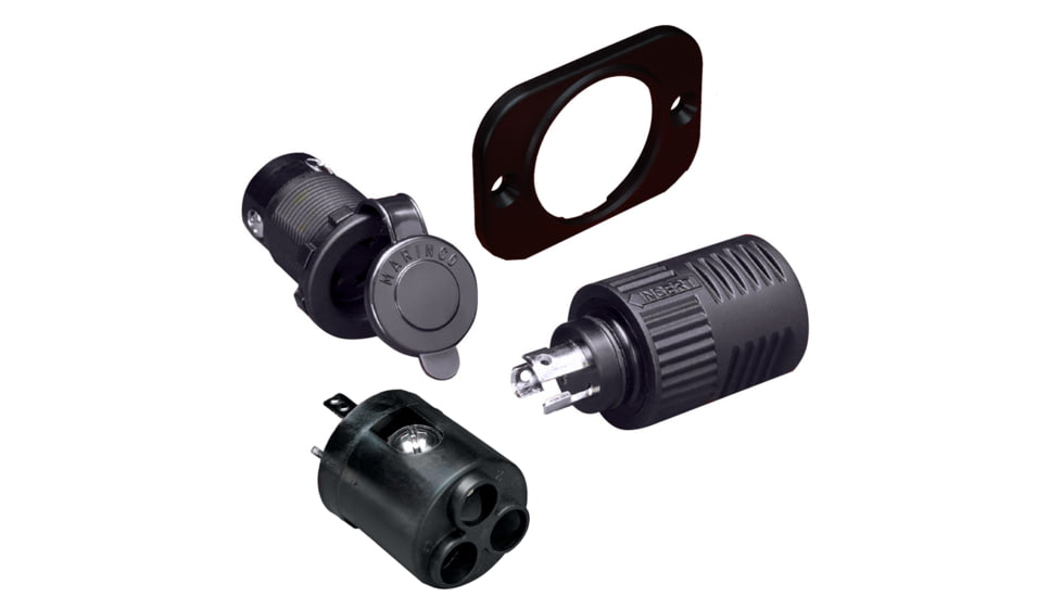 Marinco Charging/Trolling Receptacle, Plug &amp; 6- Gauge Adapter ConnectPro, 12VCP6