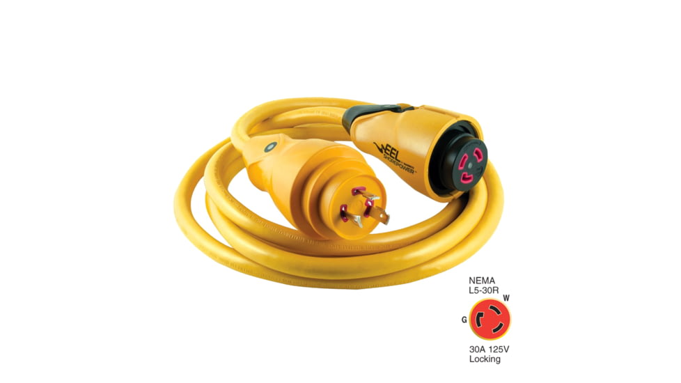 Marinco CS30-12 EEL 30A 125V Shore Power Cordset - 12' - Yellow 49351