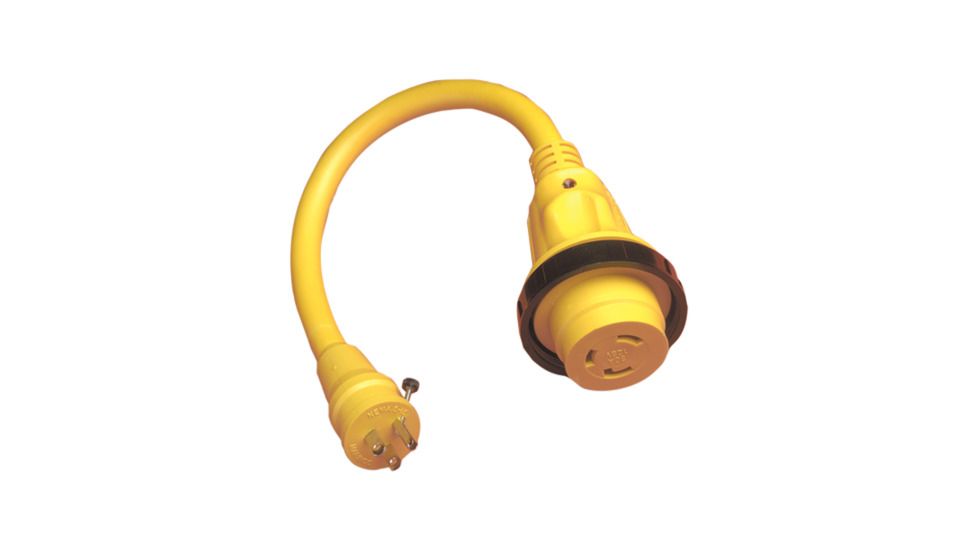 Marinco Pigtail Adapter, 30A F to 15A M, LED, New Condition MCO-104SPP