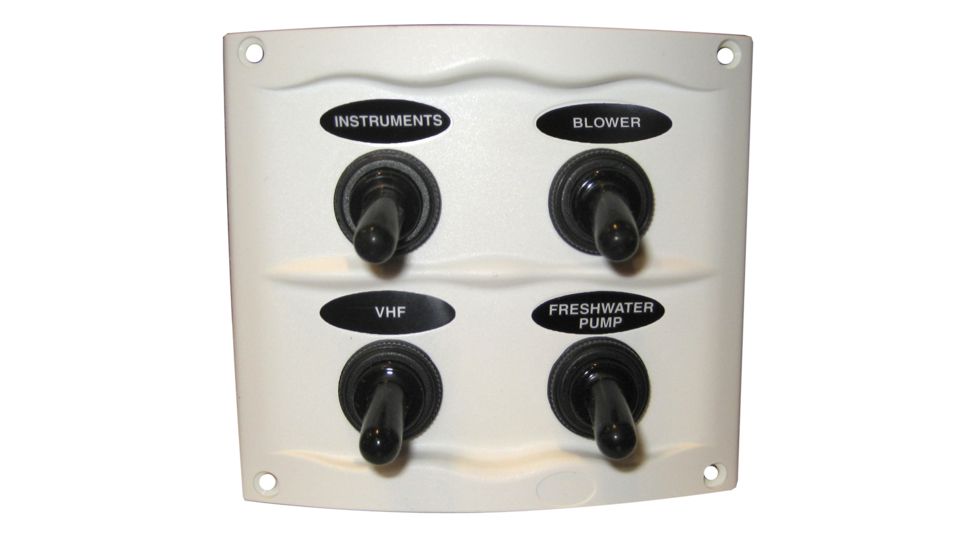 Marinco Splash Proof Panel - 4 Way - White 56941