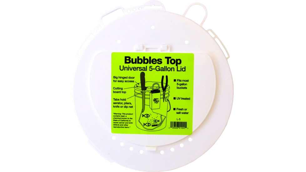 Marine Metal Bubbles Top 5 Gal Universal Lid With Tabs, L-5