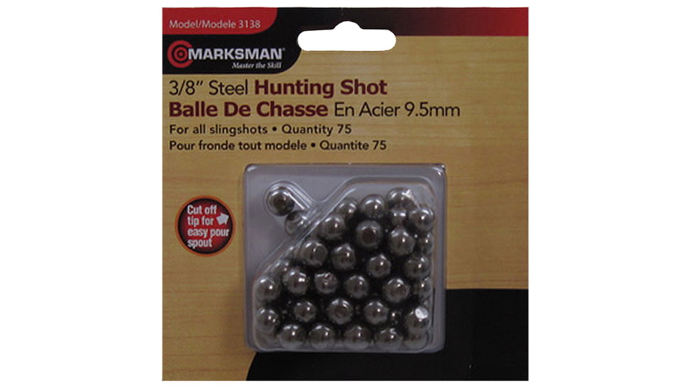 Marksman 3138Slingshot Steel Shot 1/4 75 Pack