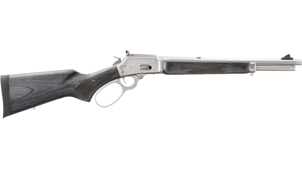 Marlin Firearms 1894 Trapper Lever Action Rifle, .357 Magnum/.38 Special, 16.1in 1/2x28 TPI Barrel, 1-16, Laminate Black Stock, Stainless, 70452-FRRMPG