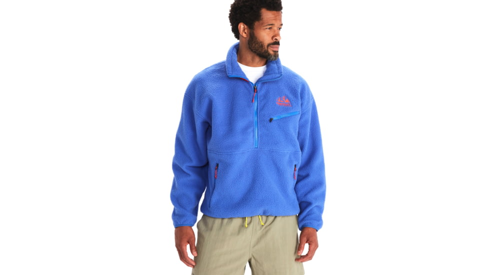 Marmot 94 E.C.O. Recycled Fleece - Mens, Trail Blue/Victory Red, Small, M14196-21743-S